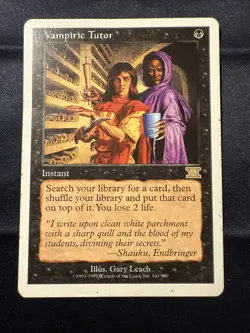 Vampiric Tutor LP - MTG Magic The Gathering 6th Edition - Vintage 1999 - Image 1