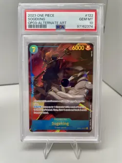 One Piece TCG - Sogeking OP03-122 Alt Art English PSA 10 - Image 1