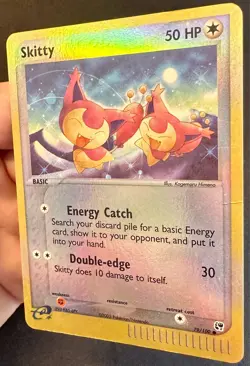 Skitty 79/100 2003 EX Sandstorm Pokemon Card TCG e-Series Reverse Holo Common Mp - Image 3