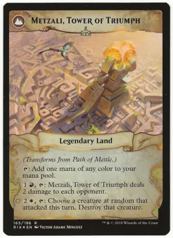 MTG Path of Mettle / Metzali, Tower of Triumph FOIL Rivals of Ixalan Rare NM - Image 2