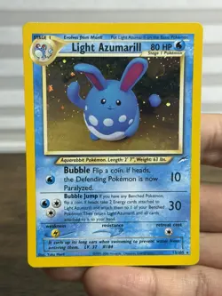 Light Azumarill 13/105 - Pokemon Neo Destiny - Holo Rare (2002) Yuka Morii LP/NM - Image 3