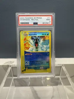 2003 POKEMON SKYRIDGE #11 GYARADOS-REVERSE FOIL PSA 9 - Image 1