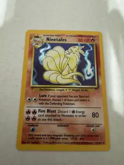 Pokemon TCG Ninetales Holo Rare Unlimited 12/102 Base Set - Image 1