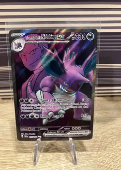 Team Rocket's Nidoking EX 216/182 Full Art Destined Rivals - Pokemon TCG NM - Image 1