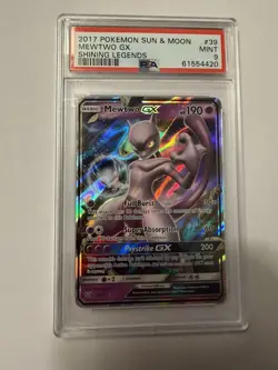 Pokemon Mewtwo GX Shining Legends 2017 Holo 39/73 PSA 9 Mint - Image 1