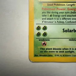 Venasaur VINTAGE Base Set 2 Holo SWIRL MP/HP Condition Pokemon TCG - Image 2