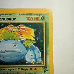 Venasaur VINTAGE Base Set 2 Holo SWIRL MP/HP Condition Pokemon TCG - Image 4