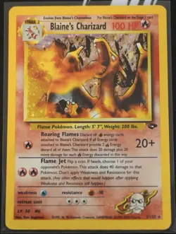 Pokemon TCG Blaine's Charizard Gym Challenge 2 Holo Unlimited Rare - Image 1