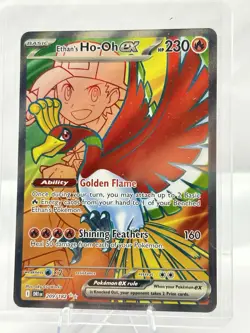 Pokemon TCG S&V Destined Rivals Ethan's Ho-Oh ex 209/182 Ultra Rare NM - Image 1