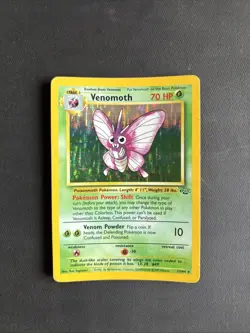 Pokemon TCG Venomoth 13/64 Jungle Holo Unlimited Holo Rare 1999 WOTC Vintage - Image 1