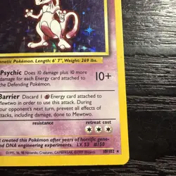 Mewtu Mewtwo Holo 10/102, 1st Edition German Base Set, 1999 WOTC Pokemon, LP/NM - Image 5