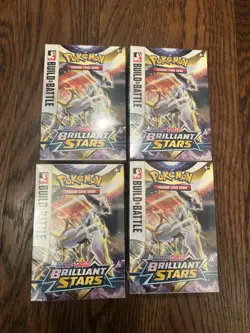 4 X Pokemon SWSH Brilliant Stars Build And Battle Box Sealed Excellent Condition - Image 1