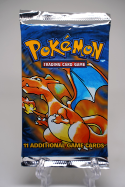 Pokemon TCG Base Set Unlimited Booster Pack Charizard Art WOTC Sealed - Image 1