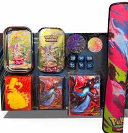 ✅Pokemon Charizard X UPC Just Accessories Deck Play Mat Coin Sleeves & Box - Image 1