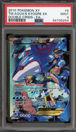 Pokemon Team Aqua's Kyogre Double Crisis Full Art #6 PSA 9 Mint - Image 1