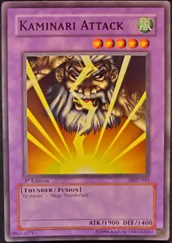YU-GI-OH! Kaminari Attack Metal Raiders MRD-041 1st Ed NM Vintage 2002 - Image 1