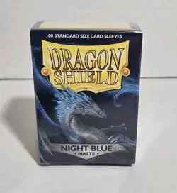 Night Blue Matte Dragon Shield - Standard Size Card Sleeves 100ct Pack - Image 1