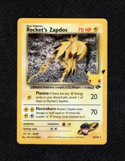 Rockets Zapdos 15/132 Pokemon Celebrations Classic Collection 2021 Pokemon Card - Image 1