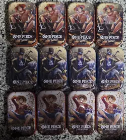 New One Piece Card Game Tin Pack Set Vol.2 [TS-02] Display 12x Tins English Op13 - Image 1
