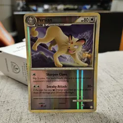 Persian Pokemon TCG Heartgold Soulsilver Reverse Holo Rare Card #27/123 - Image 1
