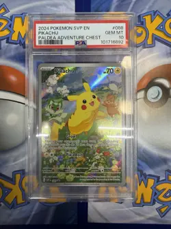 Pokemon TCG Pikachu Holo Promo Sv: Scarlet & Violet PSA 10 088 Card Stock - Image 1