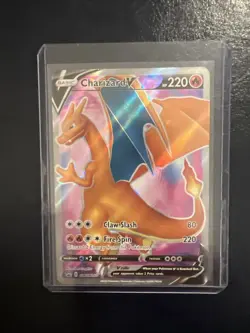 Pokemon Charizard v Sword & Shield Black Star Promo SWSH050 Full Art Holo Card - Image 1