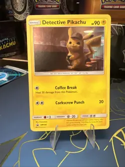 Pokemon TCG Detective Pikachu SM190 Holo Black Star Promo Card NM Condition - Image 1