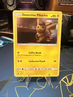 Pokemon TCG Detective Pikachu SM190 Holo Black Star Promo Card NM Condition - Image 2