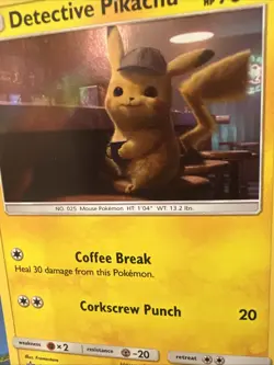 Pokemon TCG Detective Pikachu SM190 Holo Black Star Promo Card NM Condition - Image 4