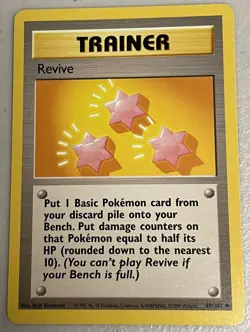 Revive Trainer 89/102 Base Set Unlimited WOTC Pokemon Card Rare TCG - Image 1