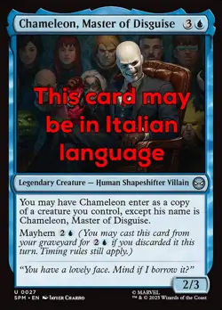 MTG 4x CHAMELEON, MASTER OF DISGUISE EXC CAMALEONTE, MAESTRO 27 SPM - Image 1
