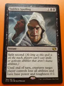 1x SUDDEN SPOILING - Commander/Time Spiral - MTG - Magic the Gathering - Image 1