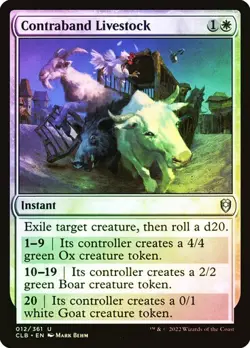 Contraband Livestock FOIL - 012/361 - Uncommon - Commander Legends CLB MTG - Image 1