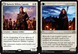 MTG - Hanweir Militia Captain // Westvale Cult Leader - Shadows Over Innistrad - - Image 1