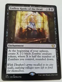1x ENDLESS RANKS OF THE DEAD - Zombie - COMMANDER MTG - Magic the Gathering - NM - Image 1