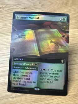 Monster Manual - 591 - Extended Art Foil - Green (Baldur's Gate) MTG Magic - Image 1
