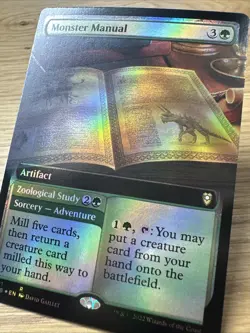 Monster Manual - 591 - Extended Art Foil - Green (Baldur's Gate) MTG Magic - Image 2
