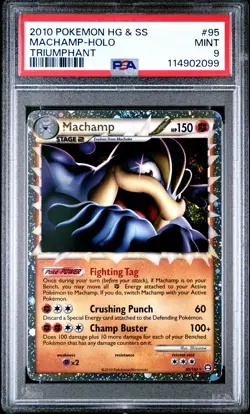 2010 POKEMON TRIUMPHANT MACHAMP PRIME #95 ULTRA RARE PSA 9 MINT #114902099 - Image 1