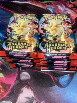 Pokemon TCG Ascended Heroes (x20) Booster Pack Lot SEALED IN HAND - Image 1