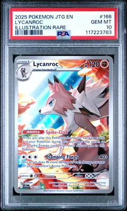 Lycanroc Pokemon Jtg En-Journey Together 166 NM PSA 10 - Image 1