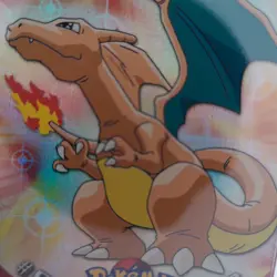 Charizard Rainbow Foil #6 1999 Topps Pokemon TV PSA 6 - Image 2
