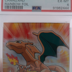 Charizard Rainbow Foil #6 1999 Topps Pokemon TV PSA 6 - Image 3