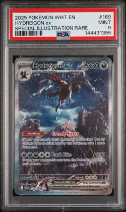 2025 POKEMON WHT EN-WHITE FLARE SPECIAL ILLUSTRATION RARE HYDREIGON EX PSA 9 - Image 1