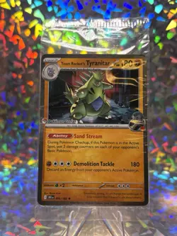 Pokemon Center Team Rocket's Tyranitar 096/182 Destined Rivals Promo Sealed - Image 1