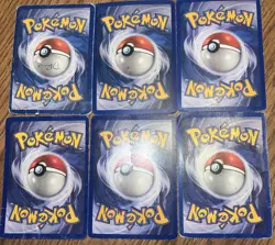 Pokemon Card Lot 6 Total- All Damaged Condition, Rhyperior Has Graffiti On Back - Image 2