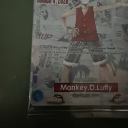 Bandai One Piece CCG Monkey D. Luffy US Voyage Promo Character Card - Image 1
