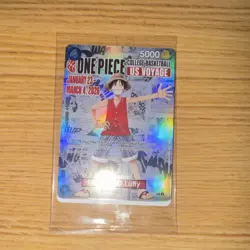 Bandai Monkey D. Luffy One Piece Card Game US Voyage Full Art Holo Promo Card - Image 1