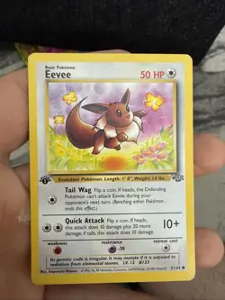 Pokemon TCG Eevee Jungle Card 51/64 Regular Common 1st Edition Hp - Image 1