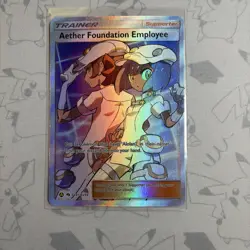 Aether Foundation Employee SV81/SV94 Hidden Fates Holo Full Art Pokemon Card - Image 1