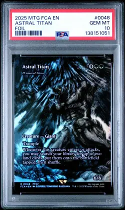 2025 MTG FINAL FANTASY THROUGH THE AGES FOIL #0048 ASTRAL TITAN PSA 10 - Image 1